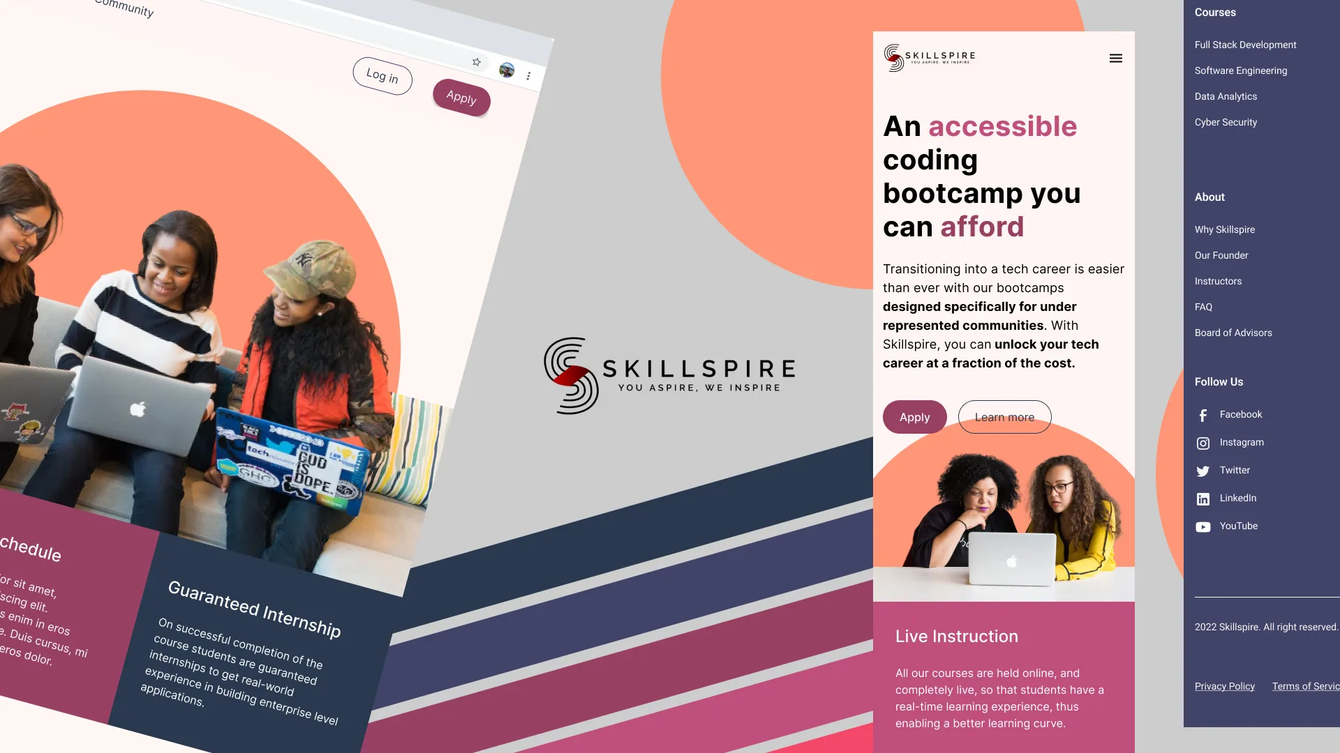 SkillSpire — Coding Bootcamp Website & Admissions Platform