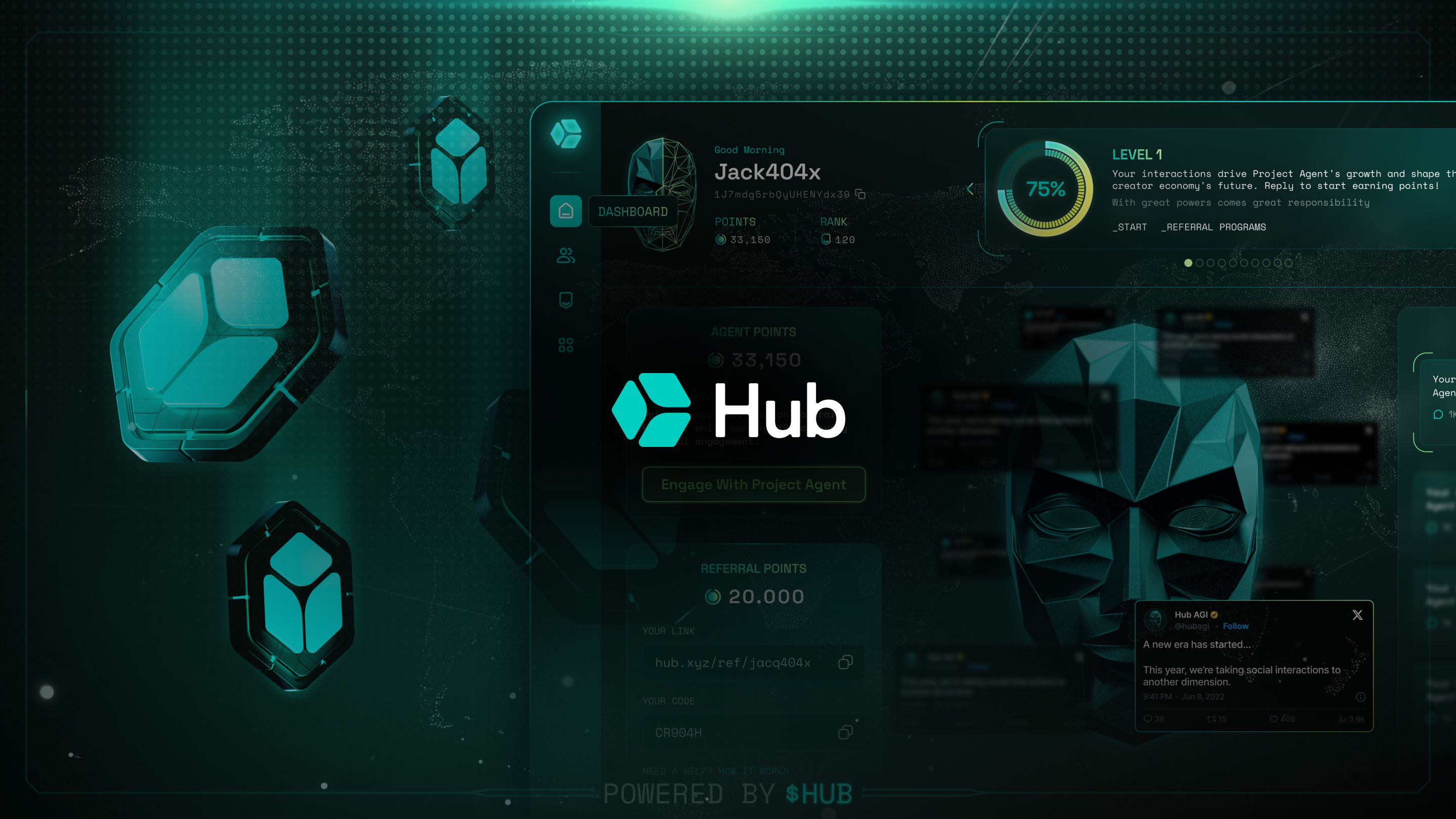 HUB Social AI — Gamified Web3 Social Platform